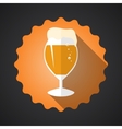 glass of beer flat long shadow icon vector image