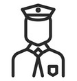 police officer icon line portrait of policeman vector image