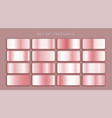 rose gold or pink metallic gradients set vector image