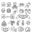 set medical icons vector image
