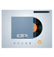 vinyl disk in envelope music player vector image