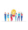 bright idea - flat design style colorful vector image