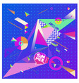 hello summer triangle geometric poster design vector image vector image