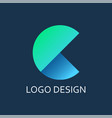 modern letter c gradient for logo company design vector image