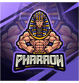 pharaoh fighter esport mascot logo design vector image vector image