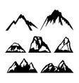 set icons mountains design element for logo vector image