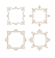 set of outline emblems line frame vector image
