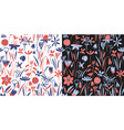 spring flowers seamless pattern scandinavian vector image