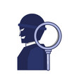 thief man with magnifying glass vector image