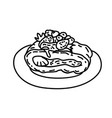 cake icon doddle hand drawn or black outline icon vector image vector image