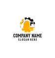 excavator logo design vector image vector image