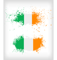 grunge irish ink splattered flag vector image vector image