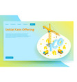 isometric ico concept web banner vector image vector image