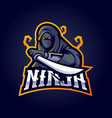 ninja gaming logo vector image