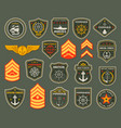 army naval forces chevrons marines soldier icons vector image