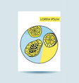 card with tropical fruits in memphis style design vector image vector image