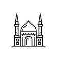 minaret mosque with dome isolated muslim building vector image vector image