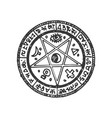 pentagram star sacred mystic occult talisman sign vector image