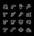 set line icons of electric tools vector image vector image