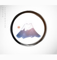 snow fujiyama mountain in simple minimalist style vector image
