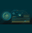 futuristic hud design of sci-fi data vector image