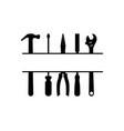 handyman tools split monogram with empty place vector image