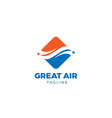 simple air conditioner warm and cool business vector image vector image