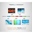 timeline with infographics design elements vector image vector image