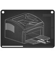 3d model of printer on a black vector image