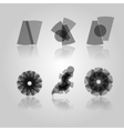 black symbols vector image vector image