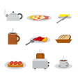 breakfast icon set vector image vector image