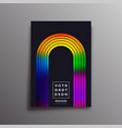 retro design poster with colorful gradient arc vector image vector image