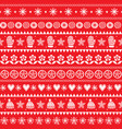 winter folk art seamless pattern christmas vector image vector image
