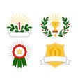 award colorful icons set vector image vector image