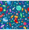 christmas seamless pattern vector image