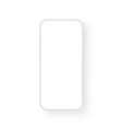 clay smartphone mockup with blank screen vector image