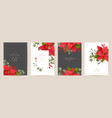 elegant merry christmas and new year cards set vector image vector image