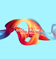 modern colorful flow poster wave liquid shape vector image vector image