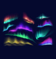 northern polar lights aurora borealis glow vector image