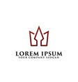minimalist crown logo design concept template vector image