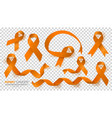 national kidney cancer awareness month orange vector image