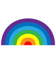 rainbow icon cartoon isolated white background vector image