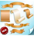 vintage scrolls and ribbons vector image