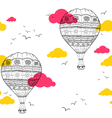 air baloon seamless pattern vector image