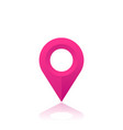 map pointer location icon pink pin on white vector image