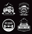 off-road 4x4 extreme car club logo templates vector image