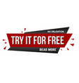 try it for free banner design vector image