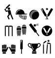 cricket bat man playing equipment vector image