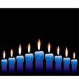row of candles vector image vector image