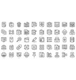 set of thin line notes and tasks icons vector image vector image